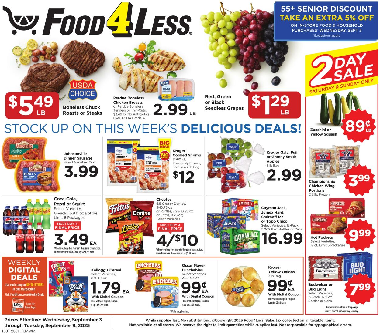 Catalogue Food 4 Less from 09/03/2025
