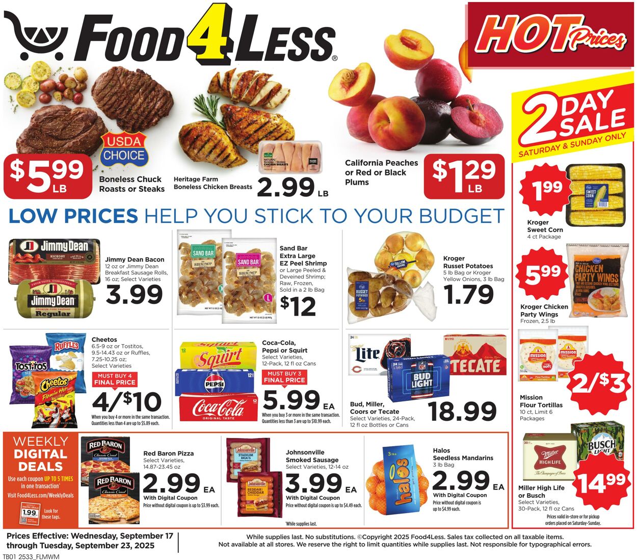 Catalogue Food 4 Less from 09/17/2025