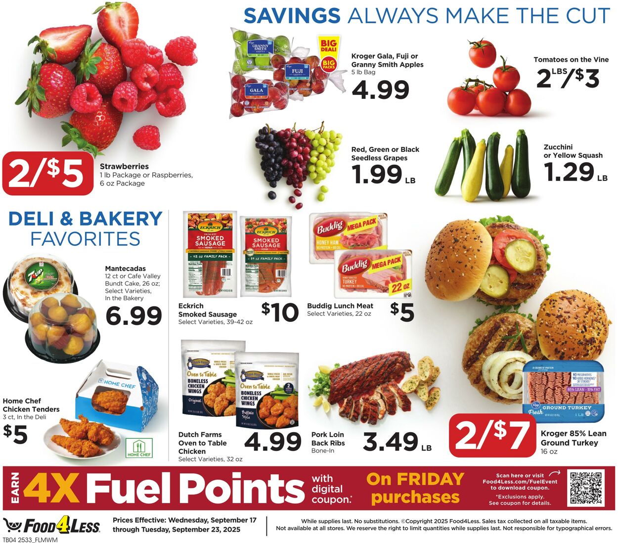 Catalogue Food 4 Less from 09/17/2025