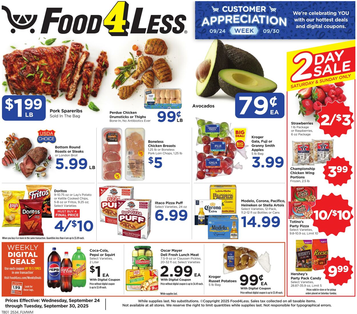 Catalogue Food 4 Less from 09/24/2025