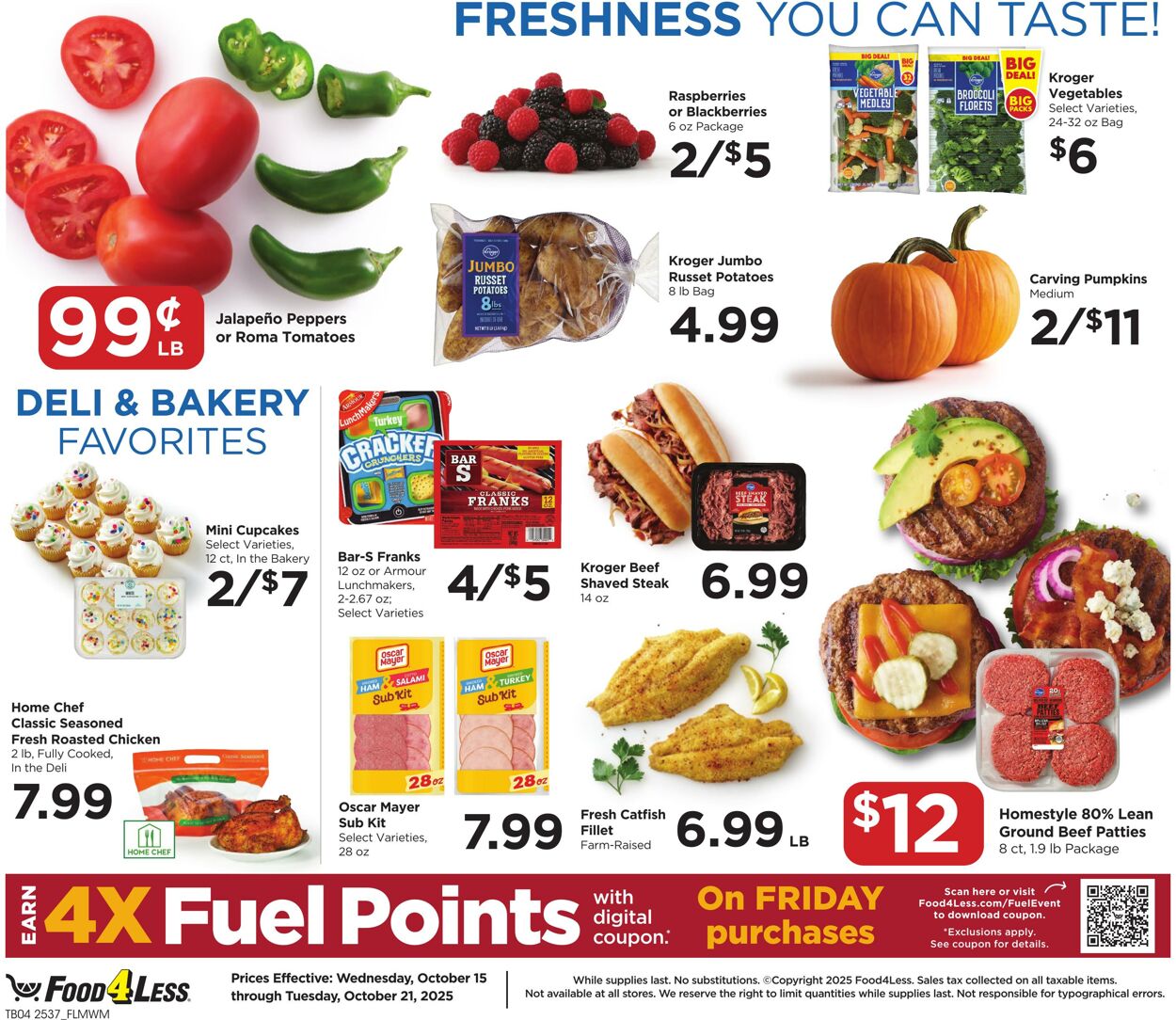 Catalogue Food 4 Less from 10/15/2025