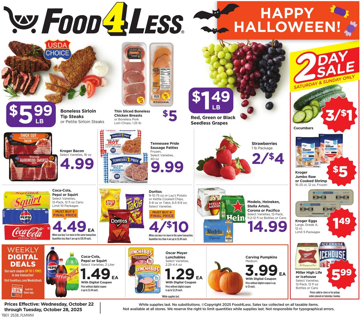 Catalogue Food 4 Less from 10/22/2025