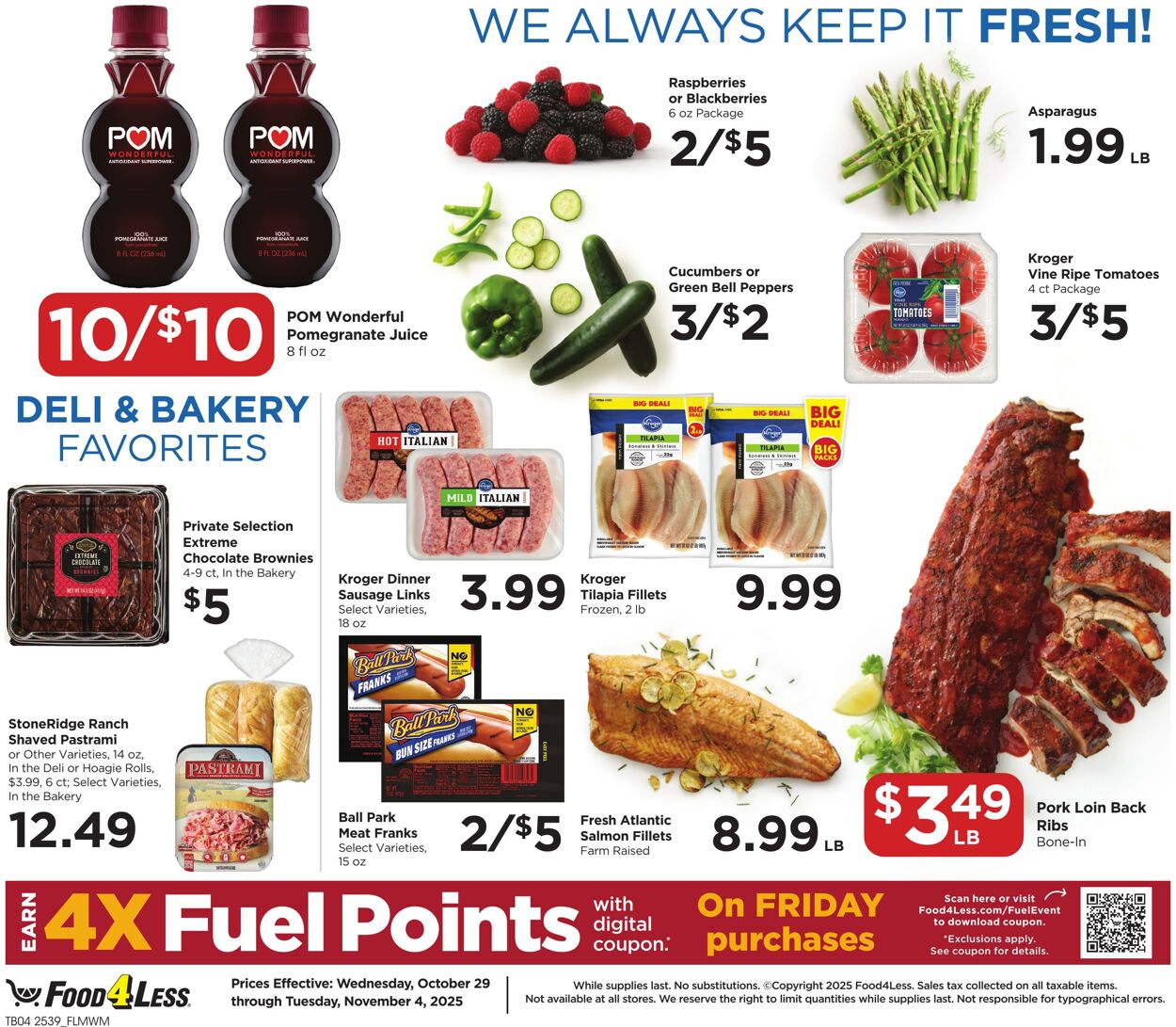 Catalogue Food 4 Less from 10/29/2025