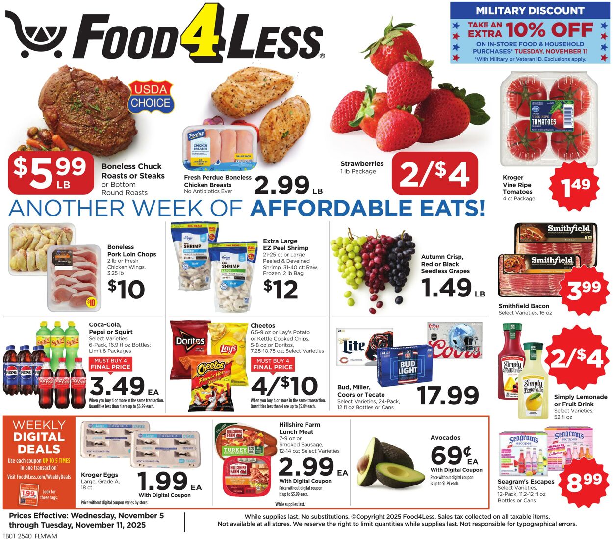 Catalogue Food 4 Less from 11/05/2025