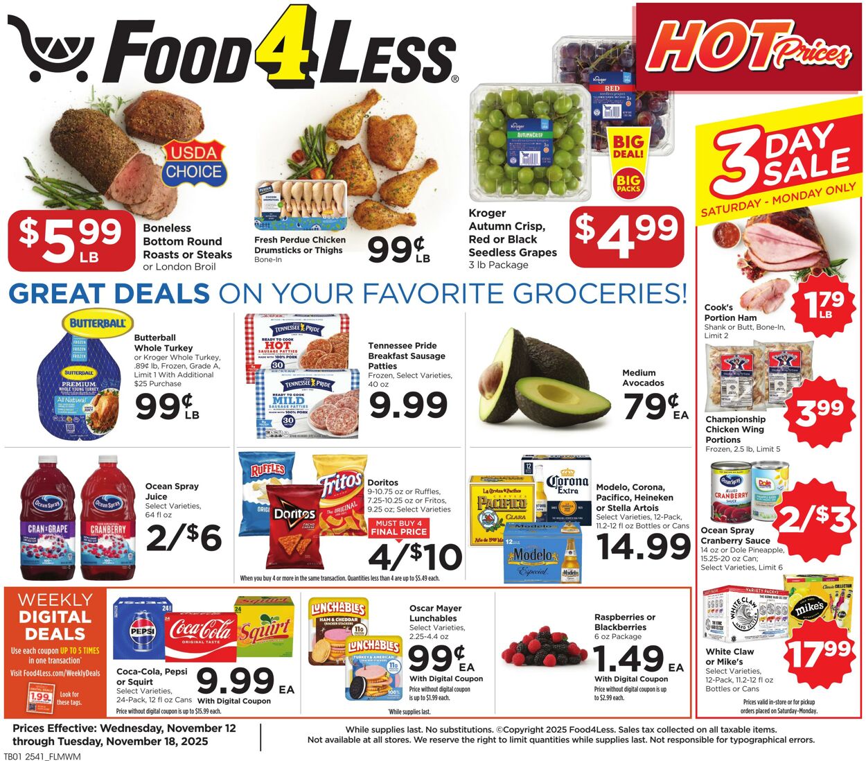 Catalogue Food 4 Less from 11/12/2025