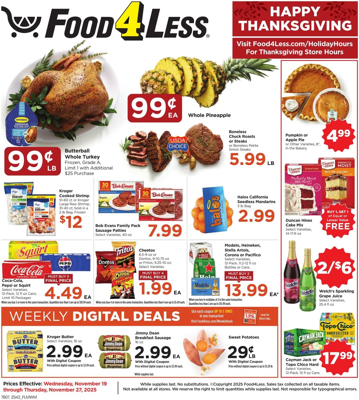 Catalogue Food 4 Less from 11/19/2025