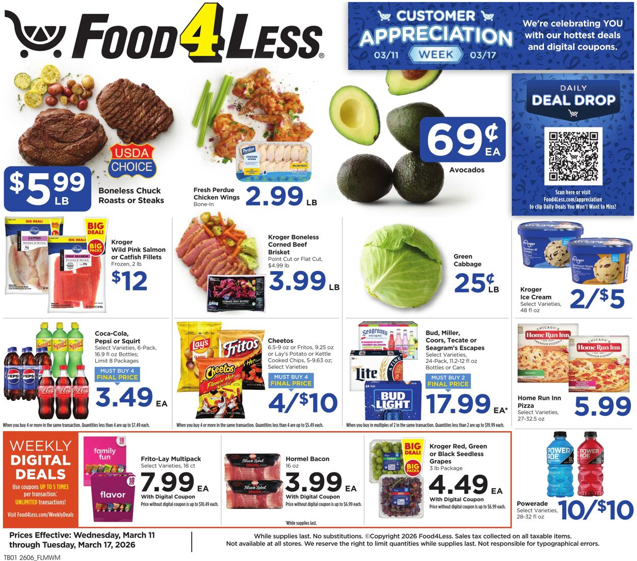 Catalogue Food 4 Less from 03/11/2026