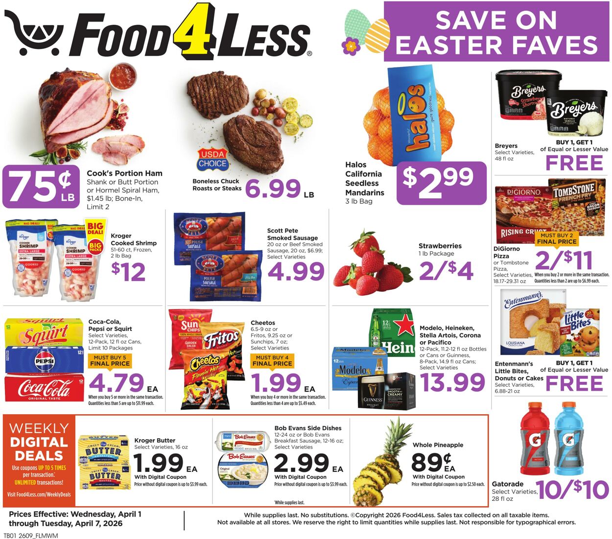 Catalogue Food 4 Less from 04/01/2026