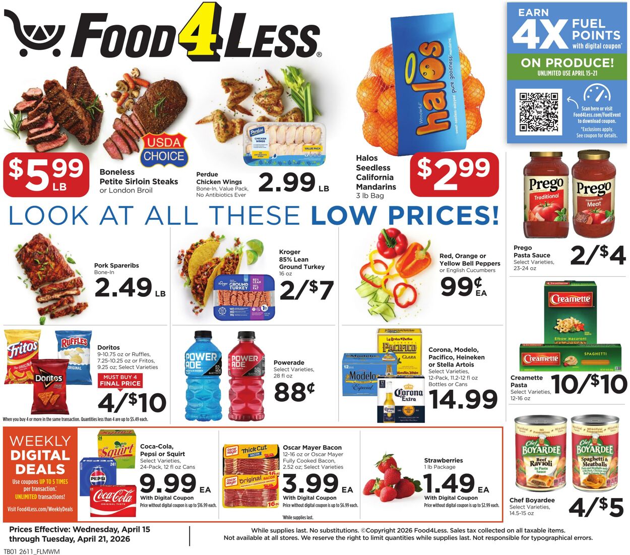 Catalogue Food 4 Less from 04/15/2026