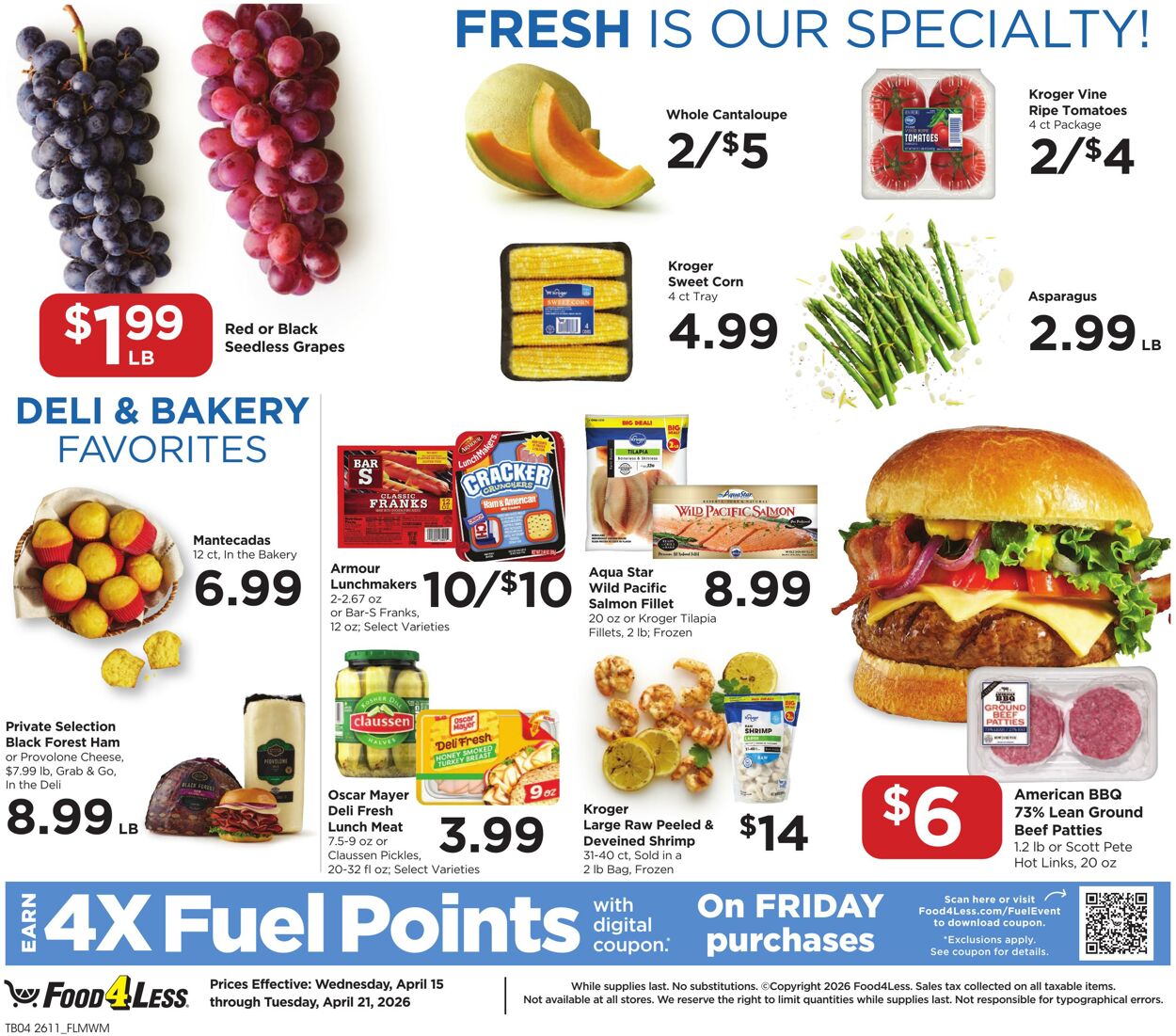 Catalogue Food 4 Less from 04/15/2026