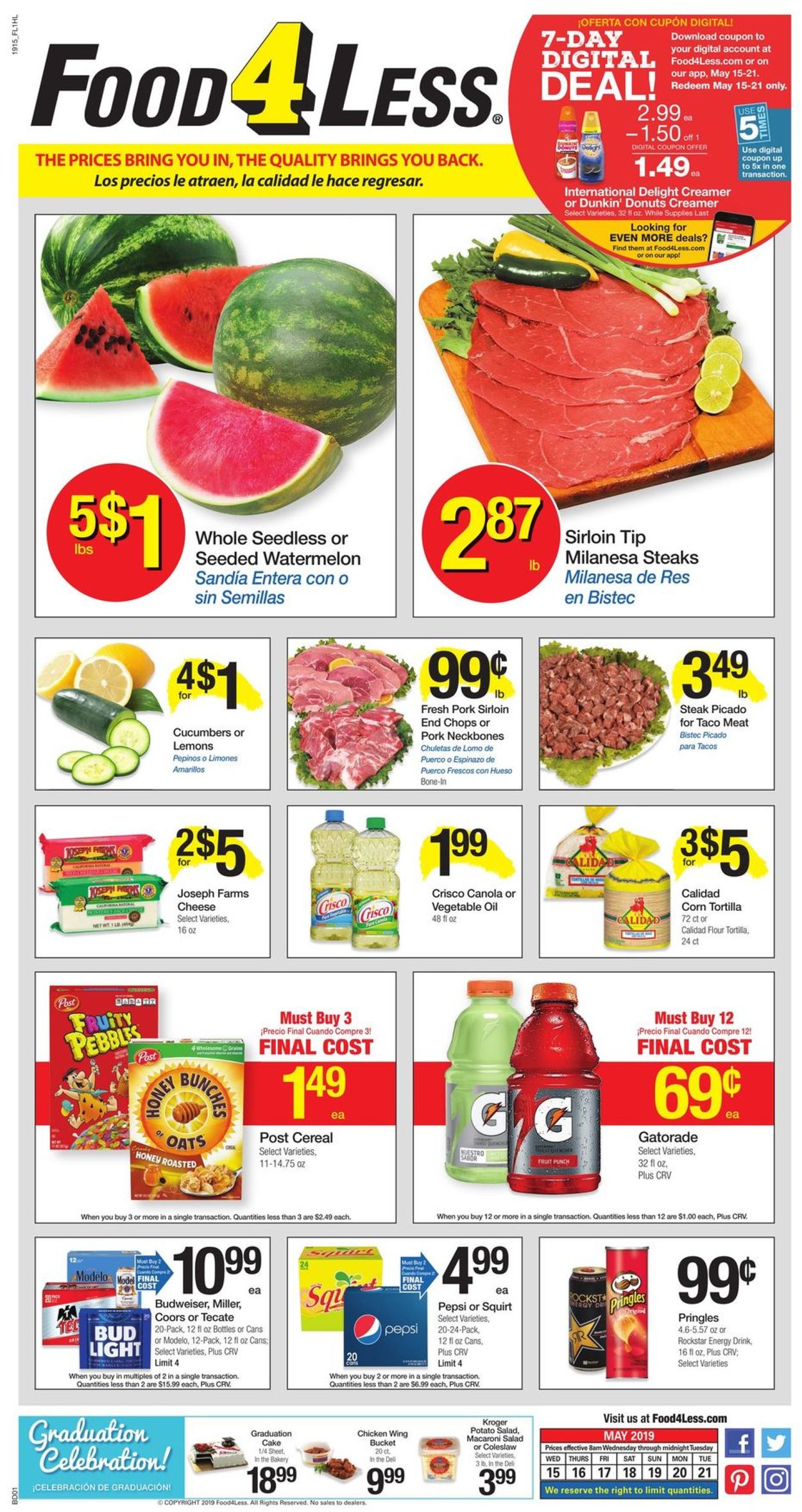 Catalogue Food 4 Less from 05/15/2019