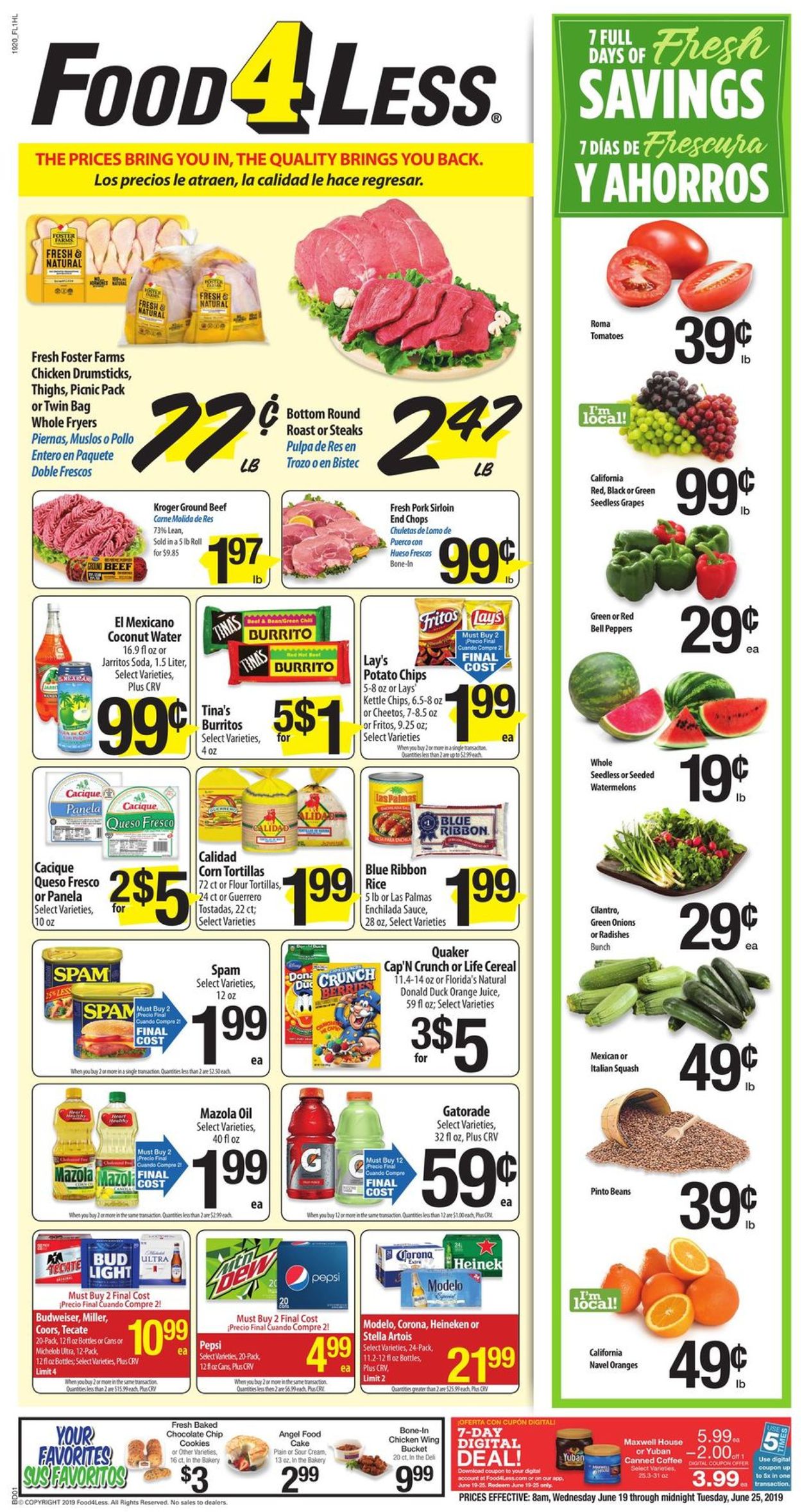 Catalogue Food 4 Less from 06/19/2019