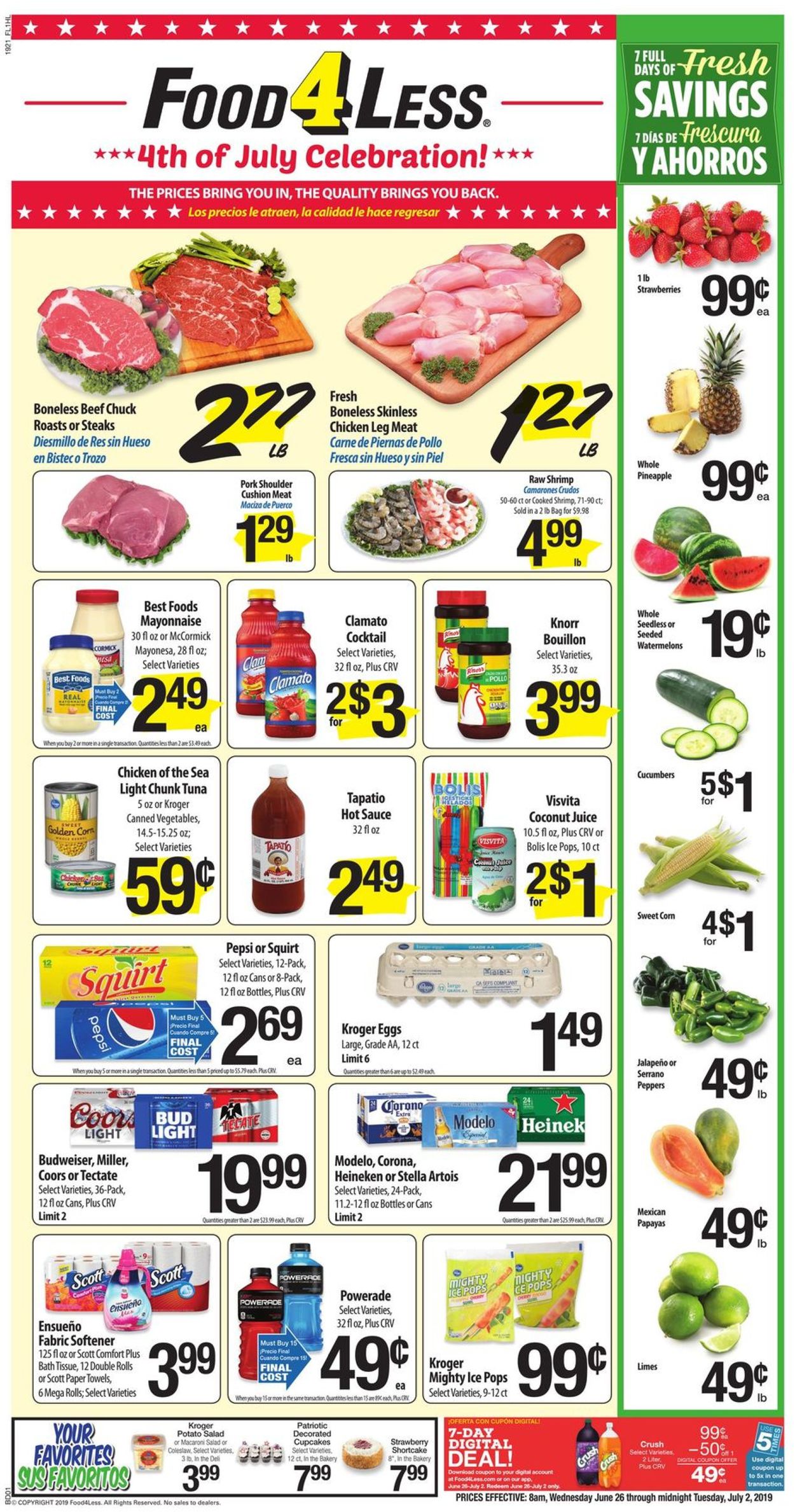 Catalogue Food 4 Less from 06/26/2019