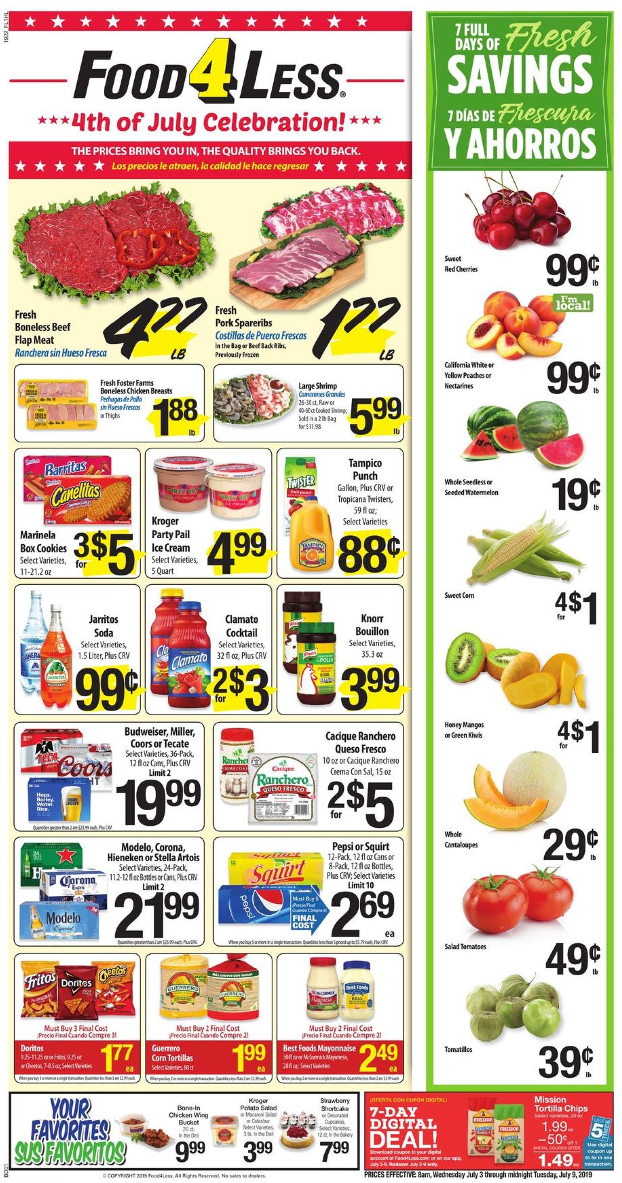 Catalogue Food 4 Less from 07/03/2019
