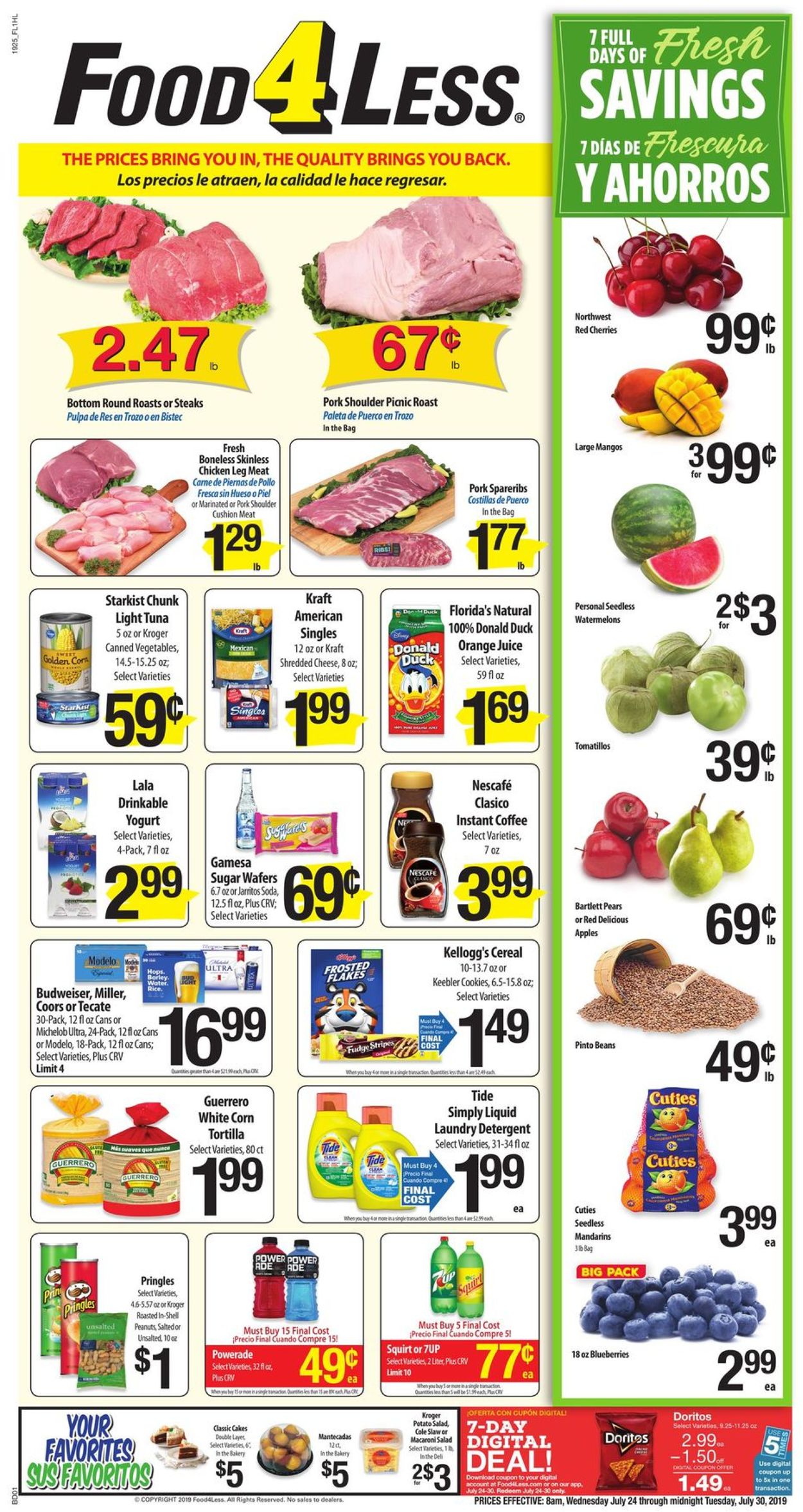 Catalogue Food 4 Less from 07/24/2019