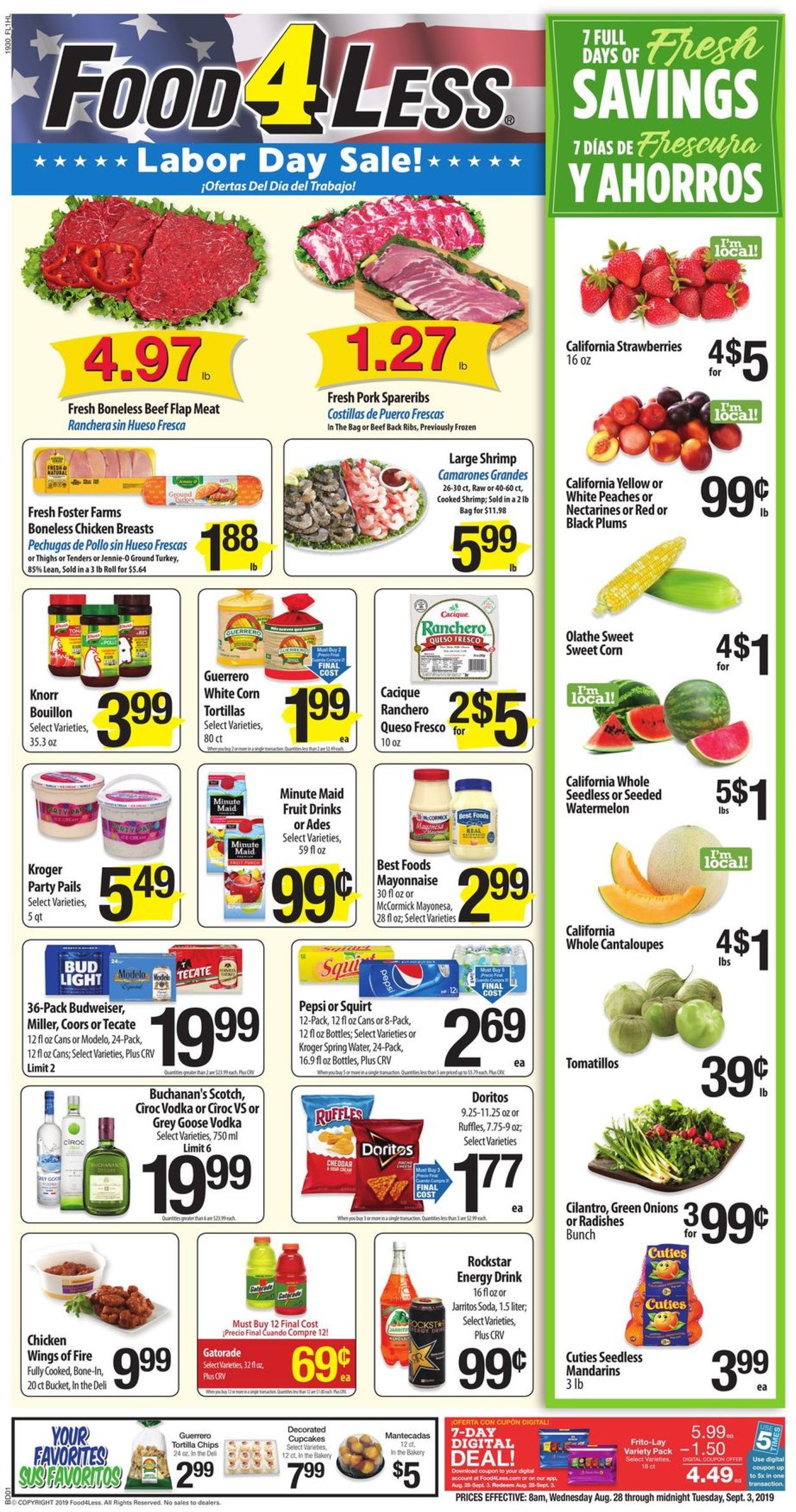 Catalogue Food 4 Less from 08/28/2019