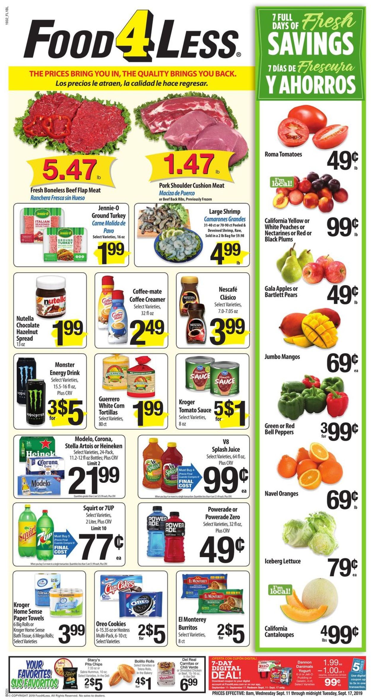 Catalogue Food 4 Less from 09/11/2019