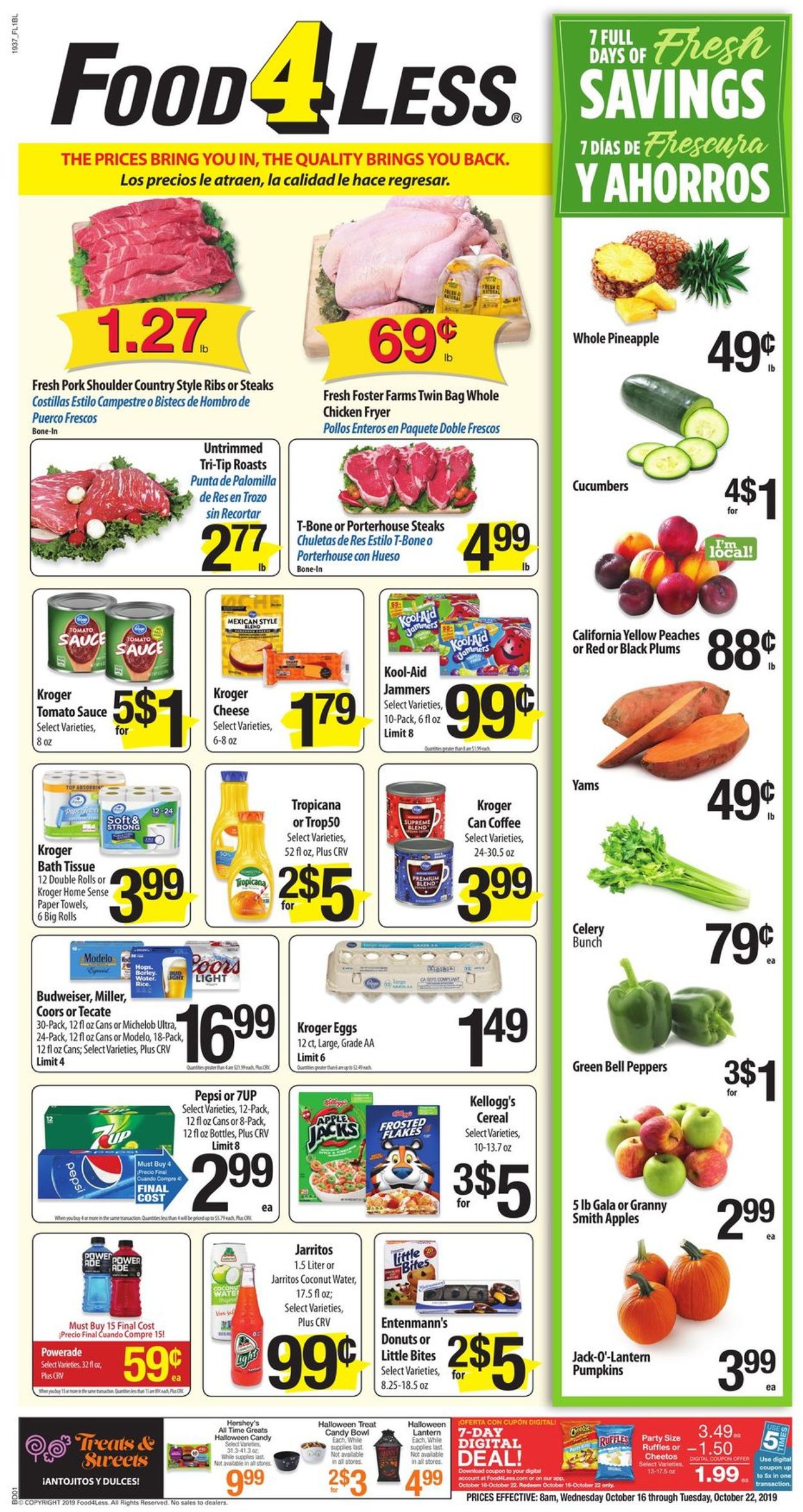Catalogue Food 4 Less from 10/16/2019