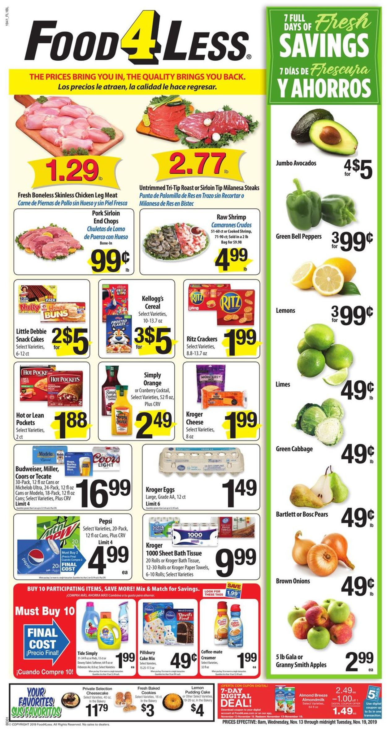 Catalogue Food 4 Less from 11/13/2019