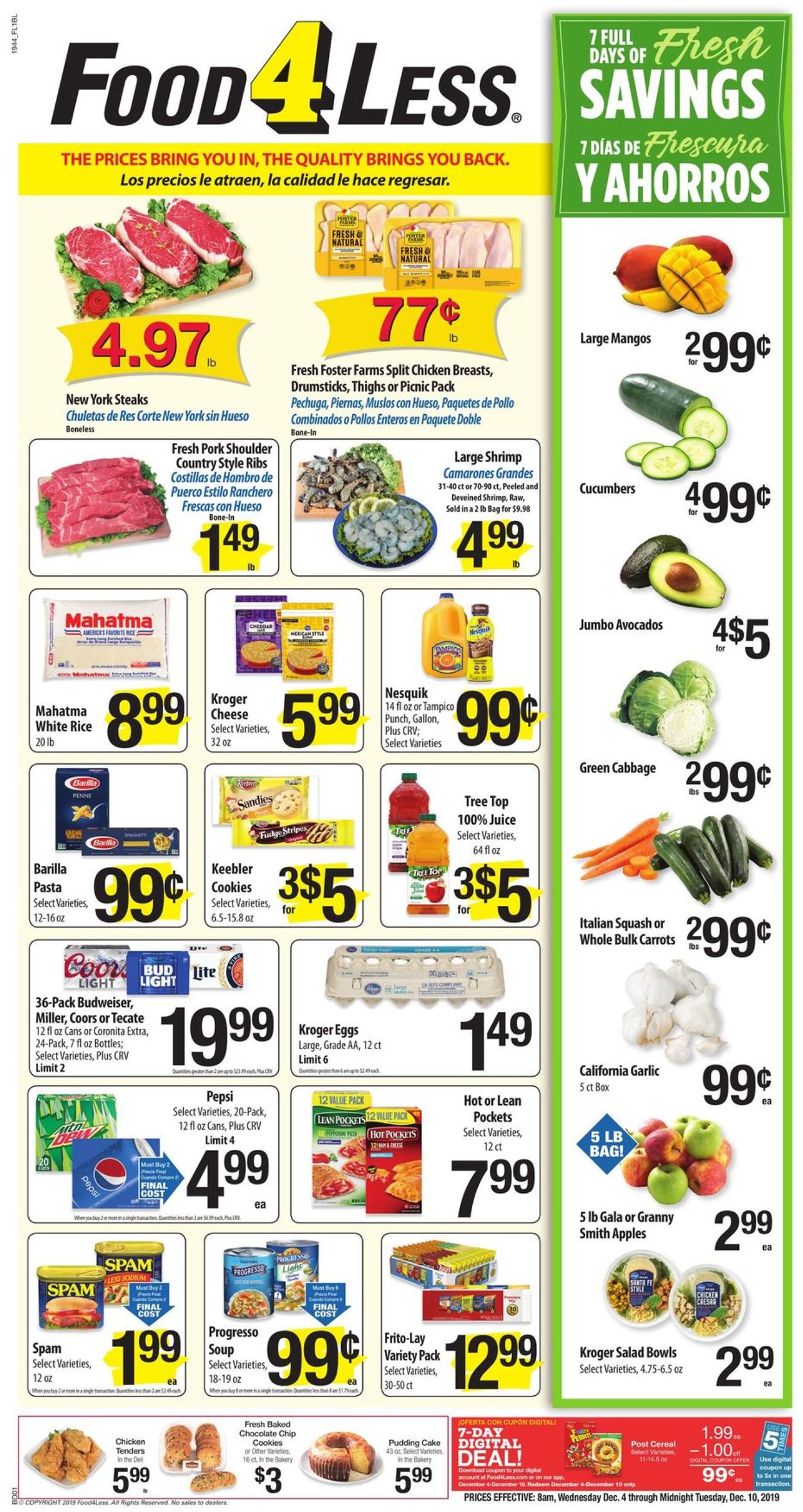 Catalogue Food 4 Less from 12/04/2019