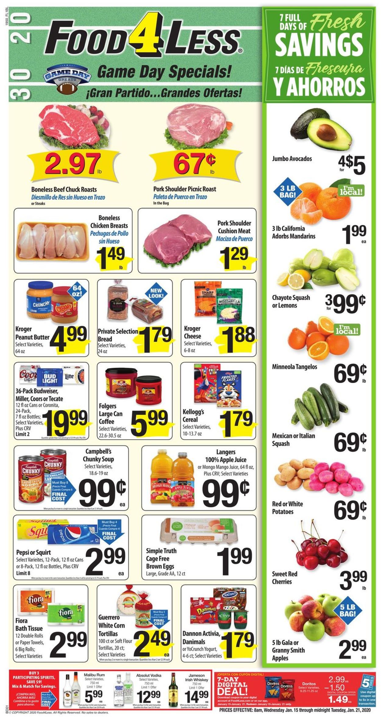 Catalogue Food 4 Less from 01/15/2020