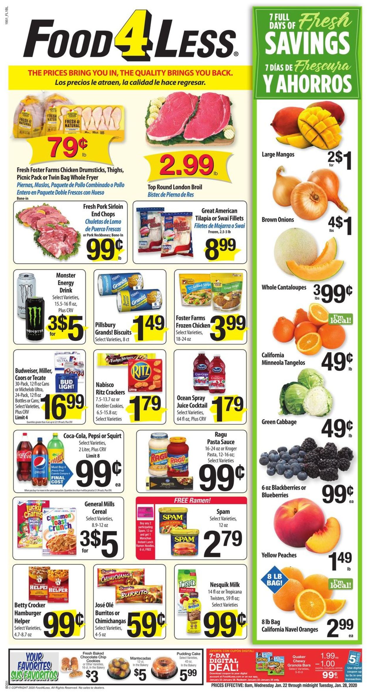 Catalogue Food 4 Less from 01/22/2020