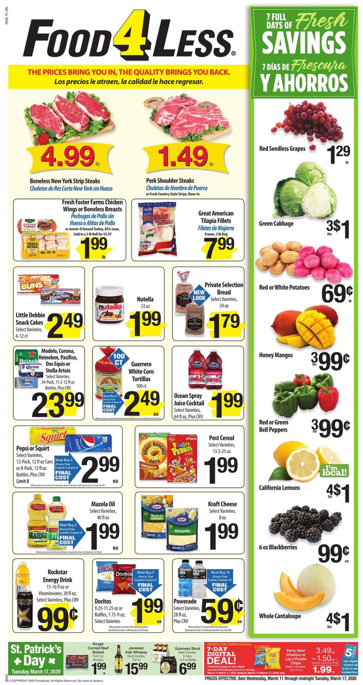 Catalogue Food 4 Less from 03/11/2020