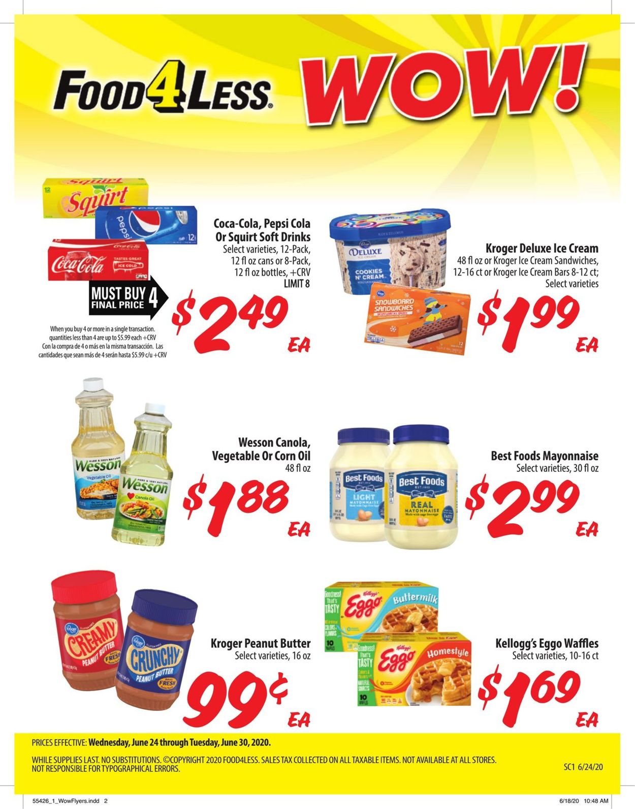 Catalogue Food 4 Less from 06/24/2020