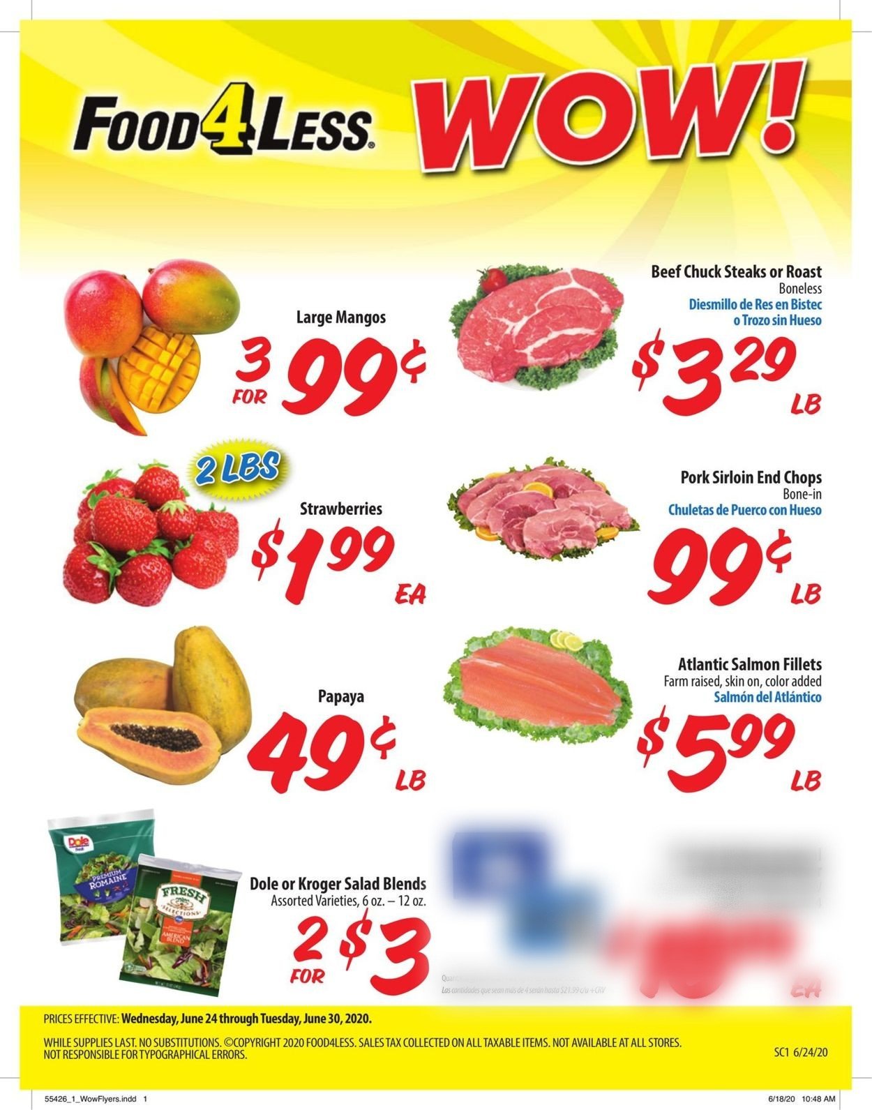 Catalogue Food 4 Less from 06/24/2020