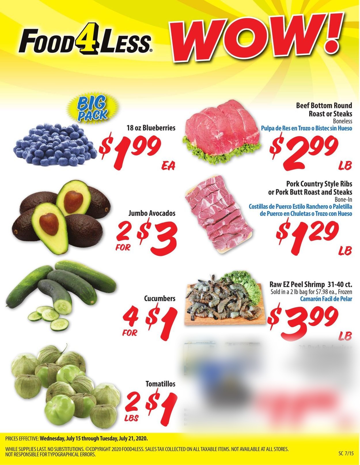 Catalogue Food 4 Less from 07/15/2020