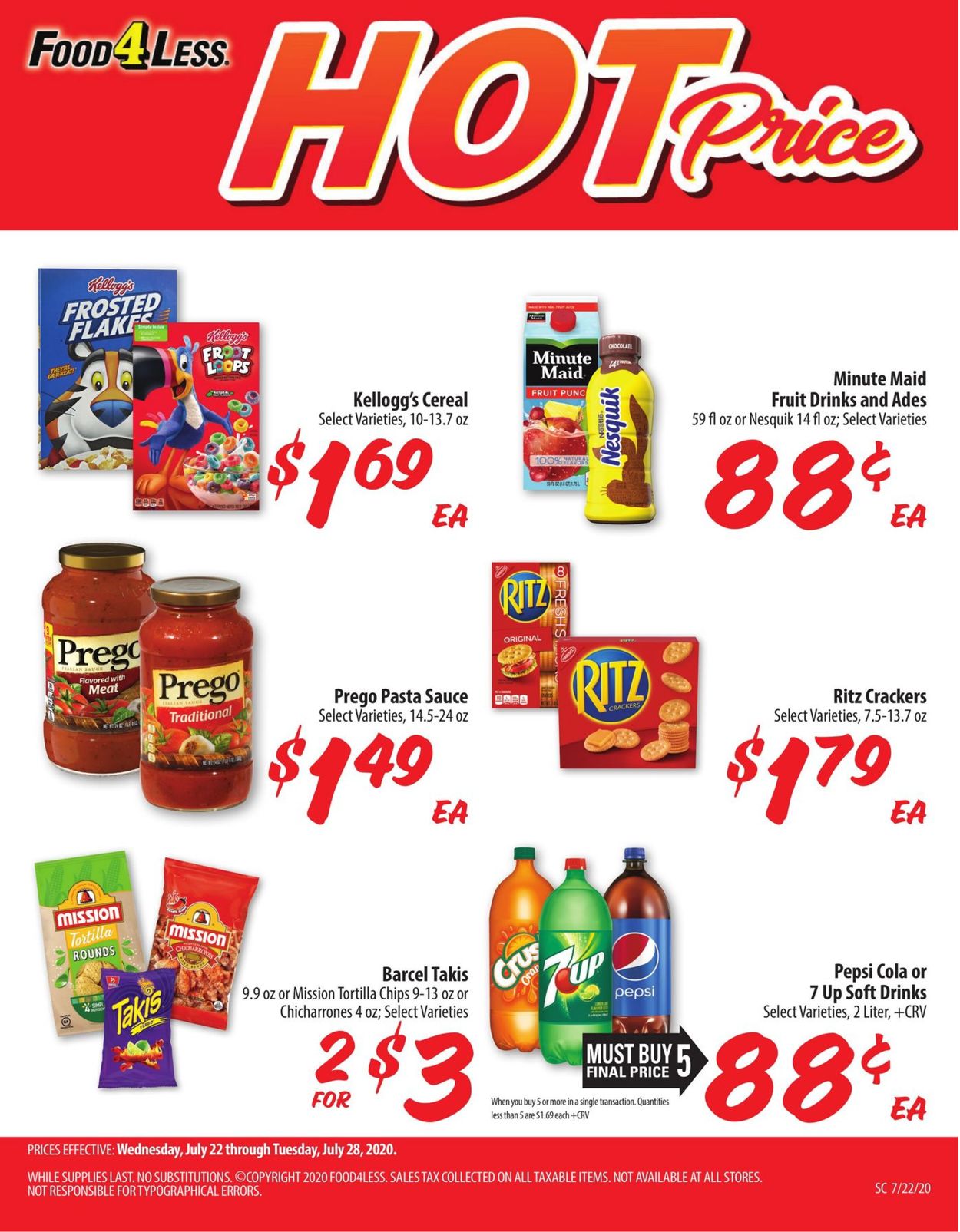 Catalogue Food 4 Less from 07/22/2020