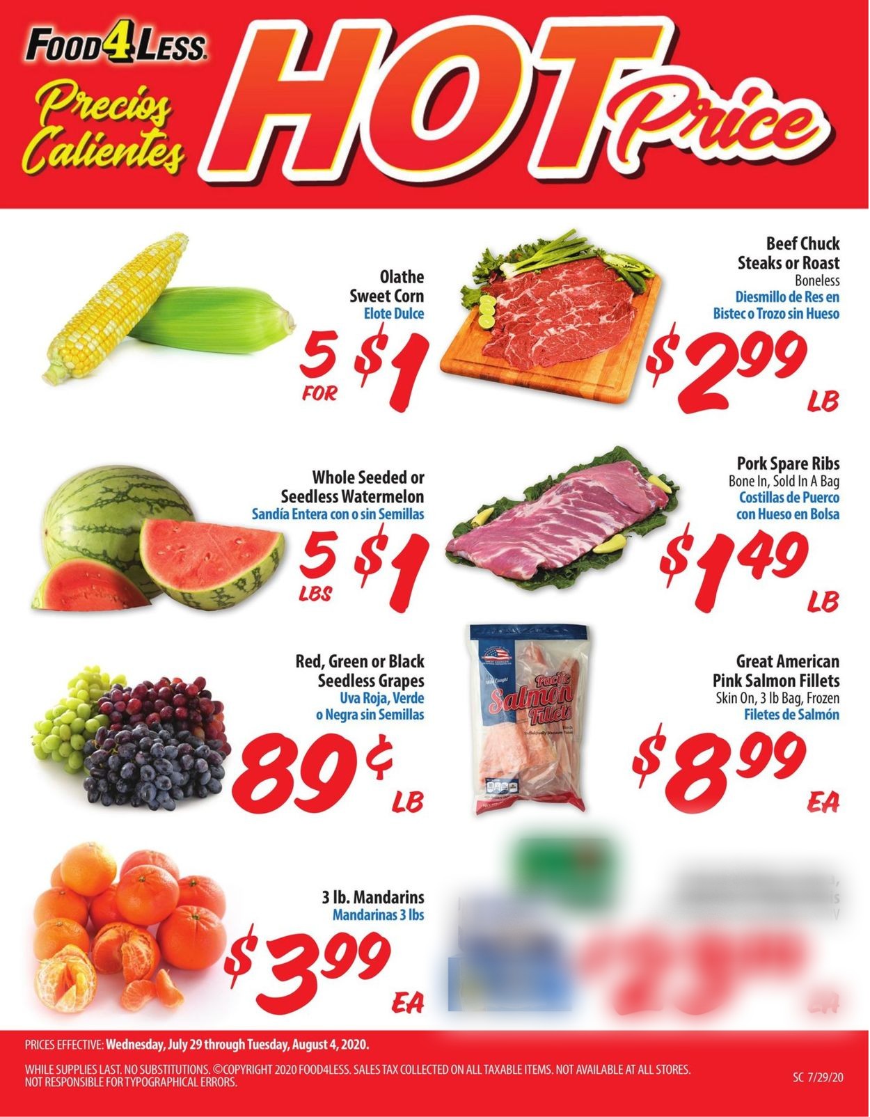 Catalogue Food 4 Less from 07/29/2020