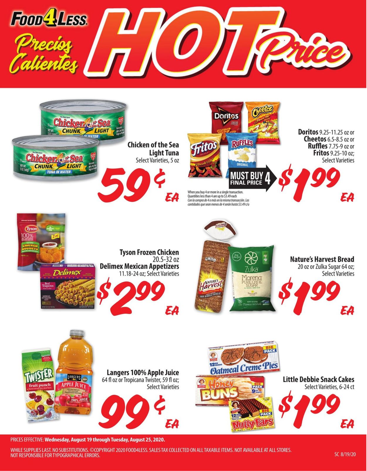 Catalogue Food 4 Less from 08/19/2020