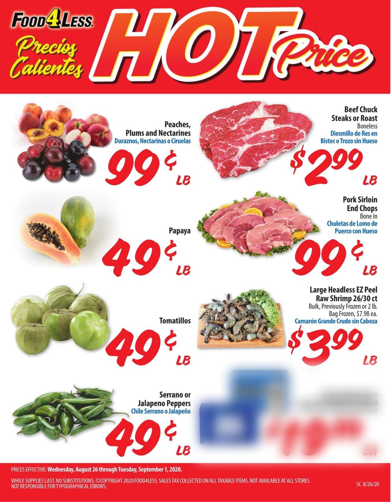 Catalogue Food 4 Less from 08/26/2020