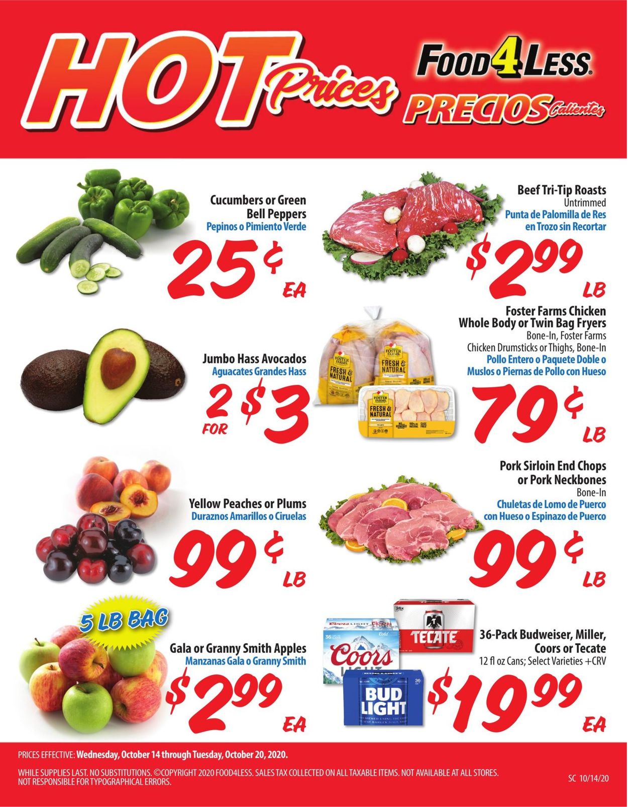 Catalogue Food 4 Less from 10/14/2020