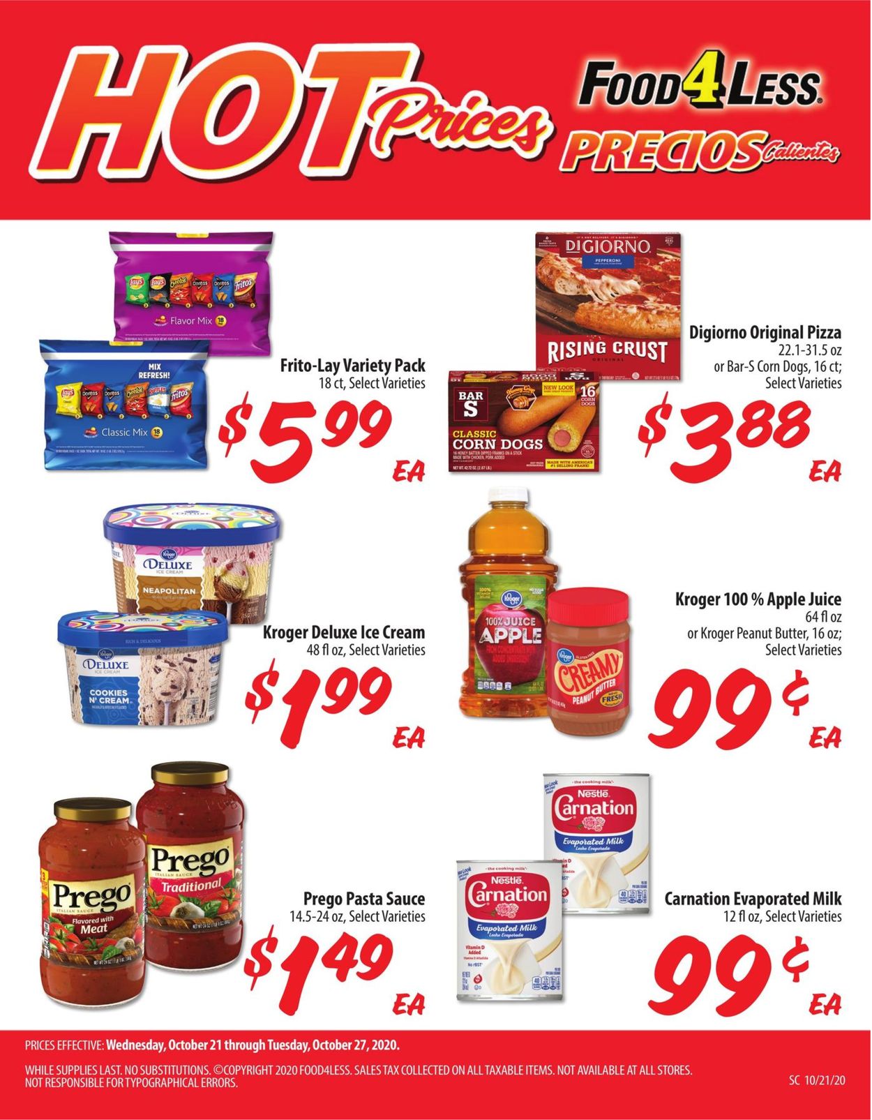 Catalogue Food 4 Less from 10/21/2020