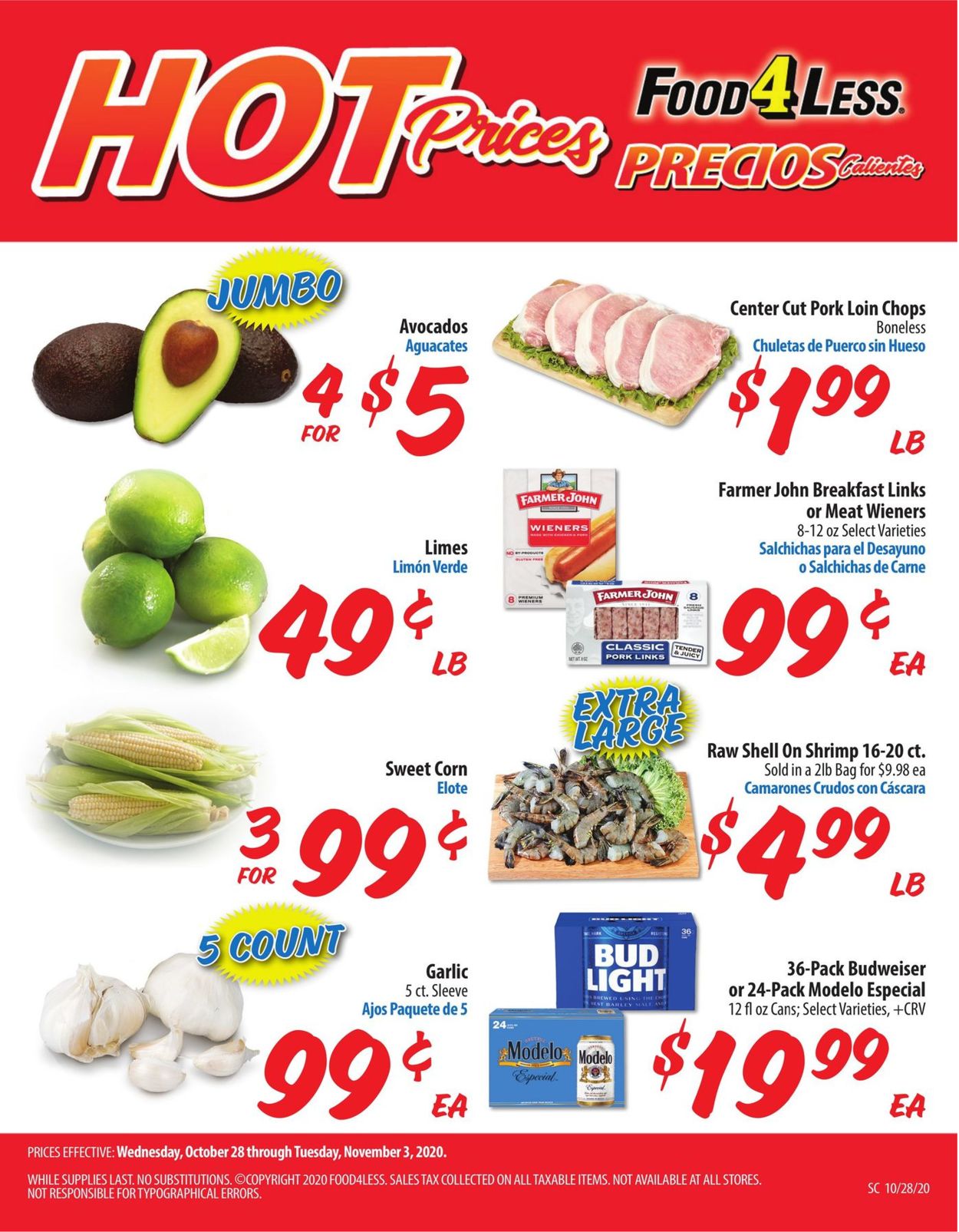 Catalogue Food 4 Less from 10/28/2020