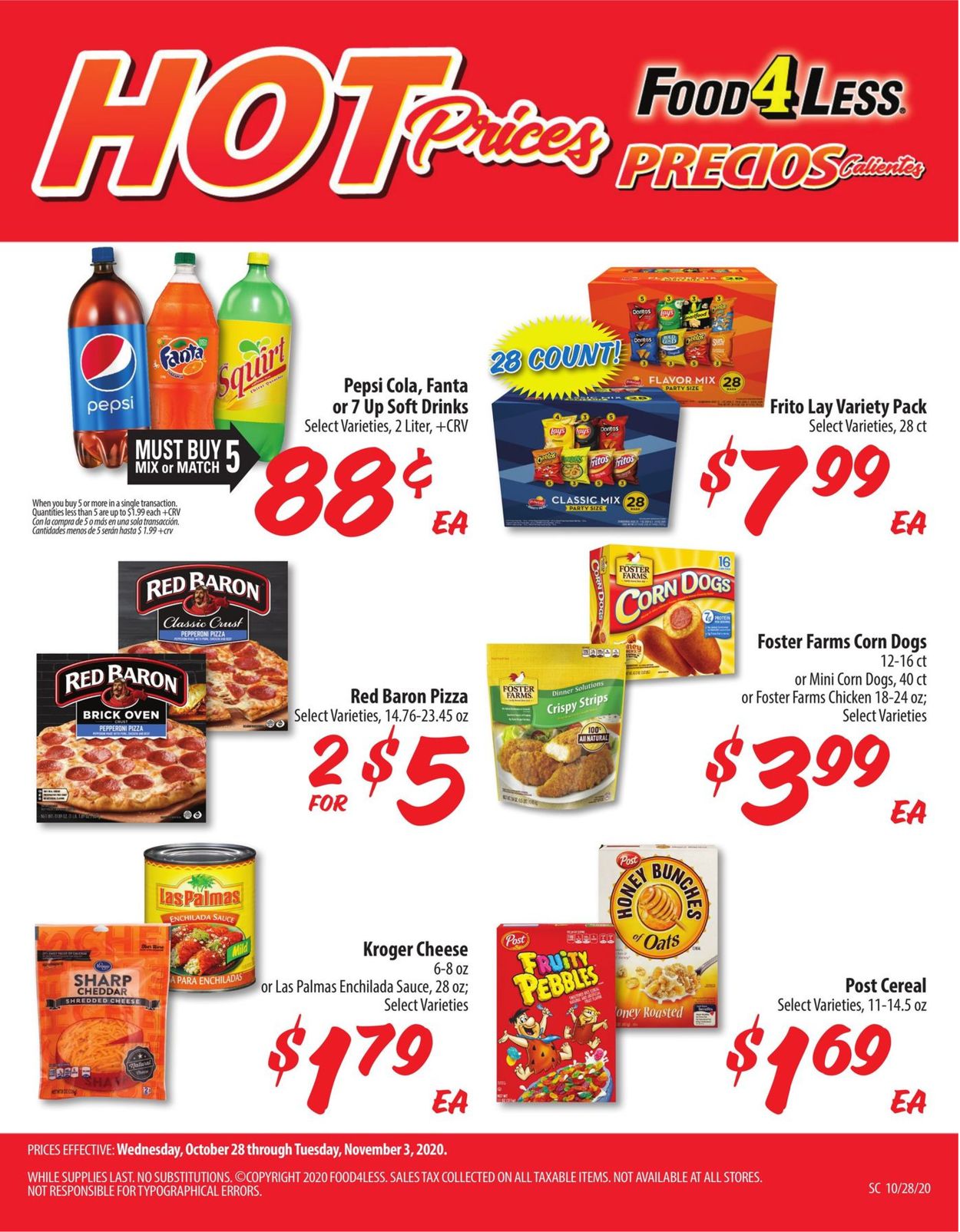 Catalogue Food 4 Less from 10/28/2020