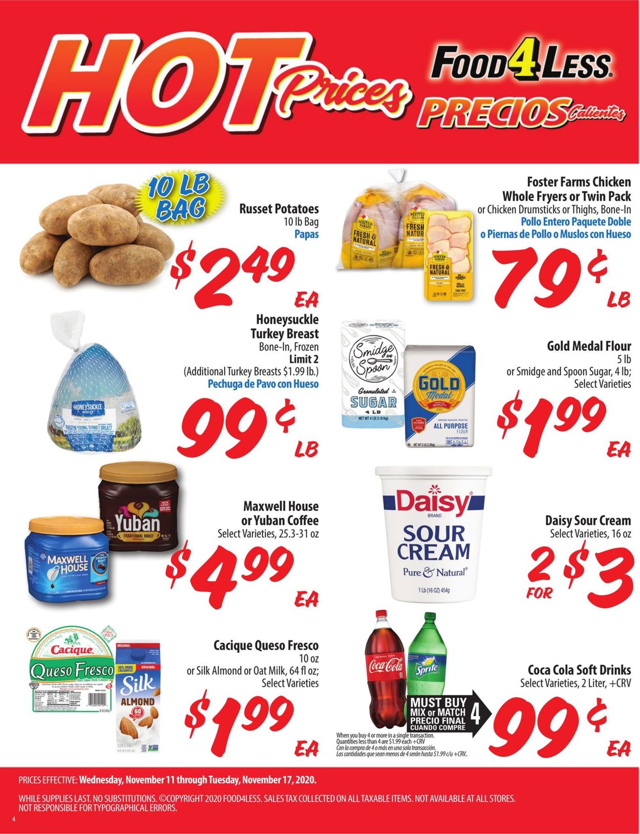 Catalogue Food 4 Less from 11/11/2020