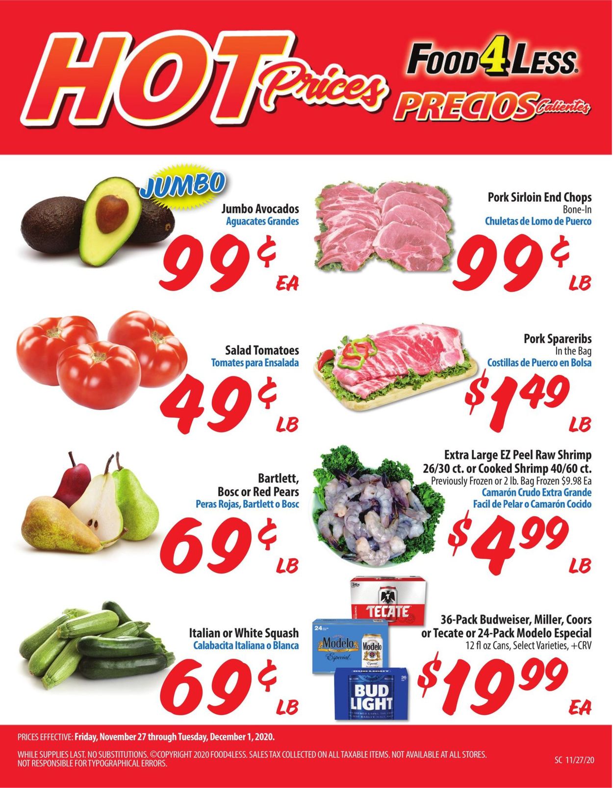Catalogue Food 4 Less Black Friday 2020 from 11/27/2020