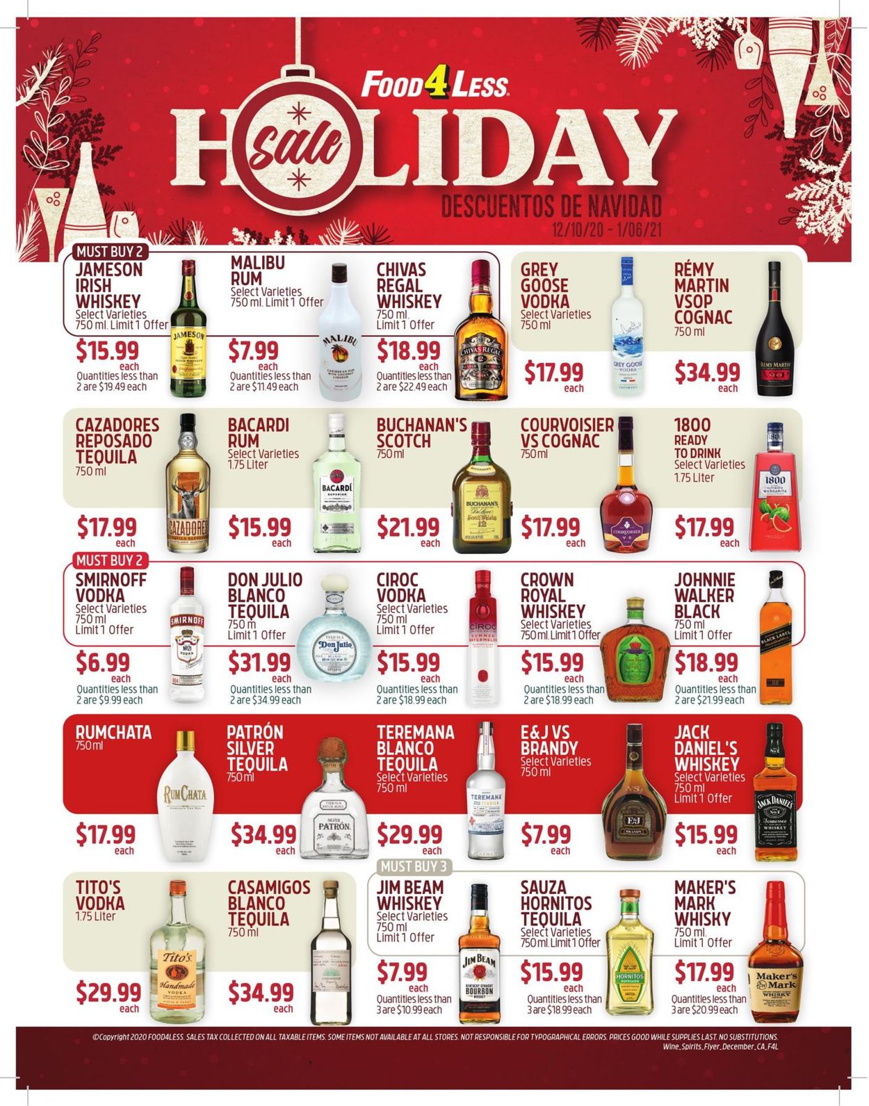 Catalogue Food 4 Less Holiday Sale 2020 from 12/10/2020