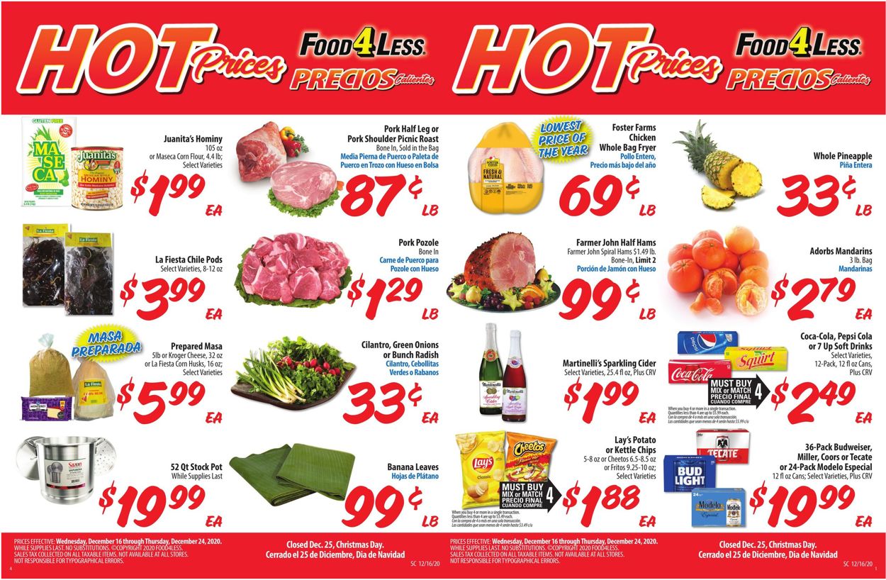 Catalogue Food 4 Less from 12/16/2020