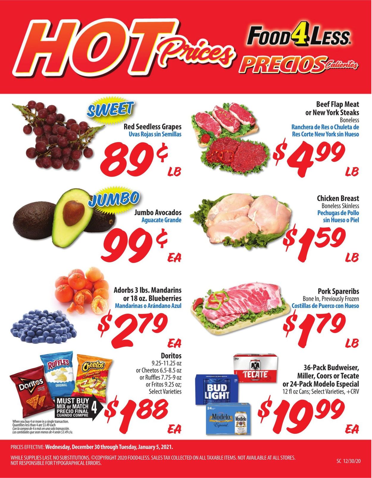 Catalogue Food 4 Less from 12/30/2020