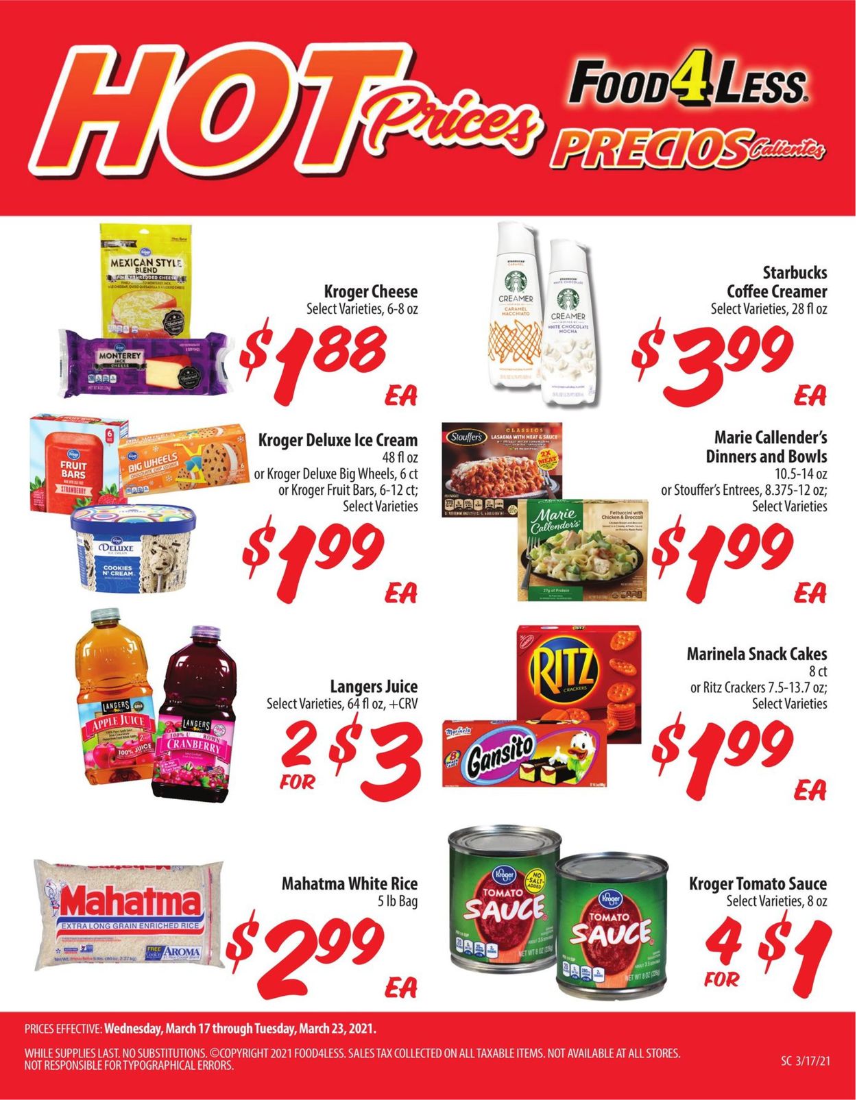 Catalogue Food 4 Less from 03/17/2021