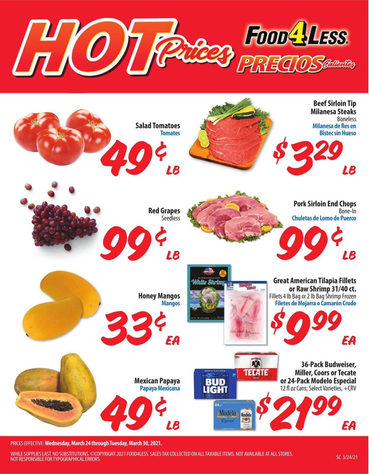 Catalogue Food 4 Less from 03/24/2021