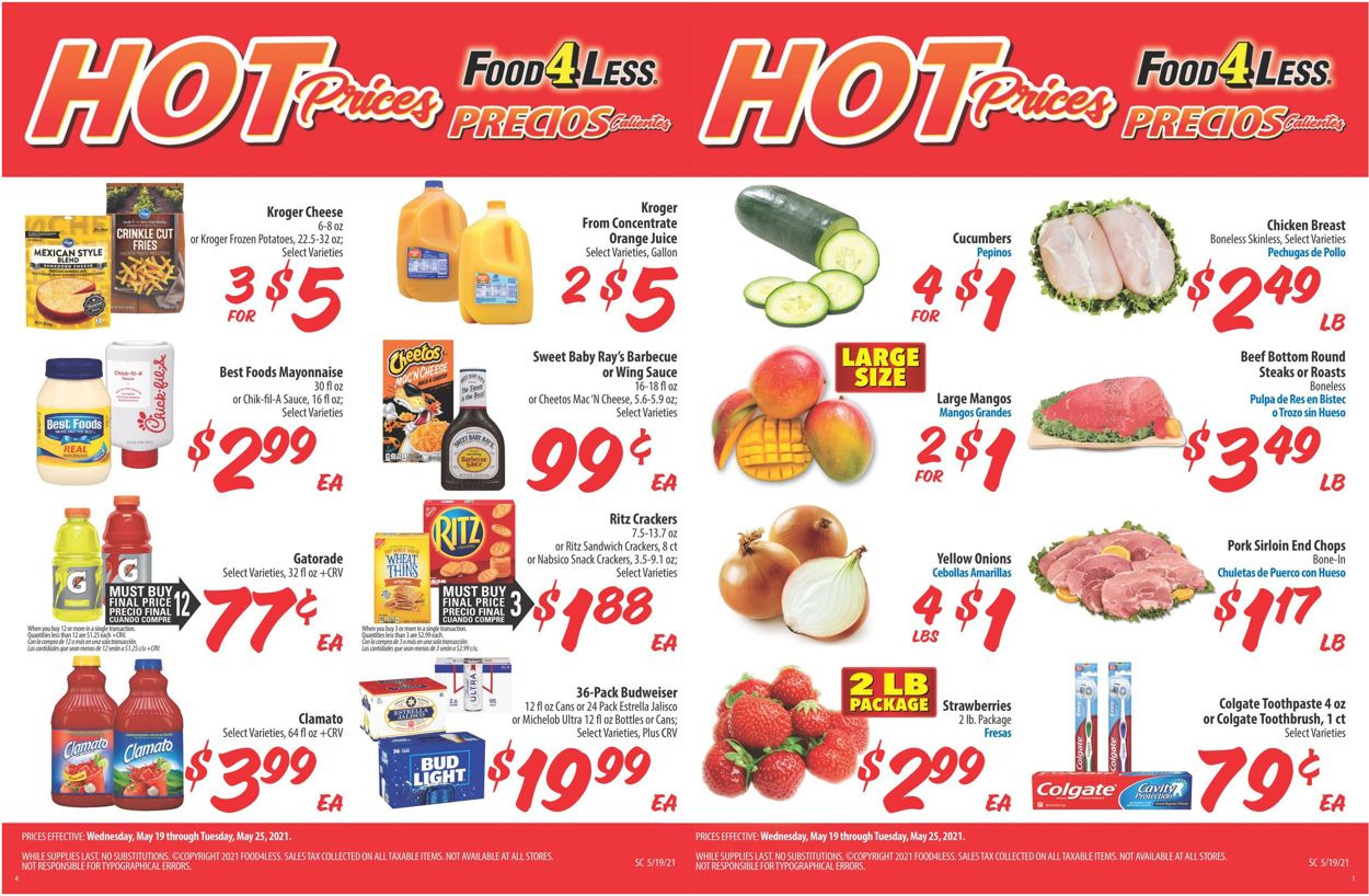 Catalogue Food 4 Less from 05/19/2021