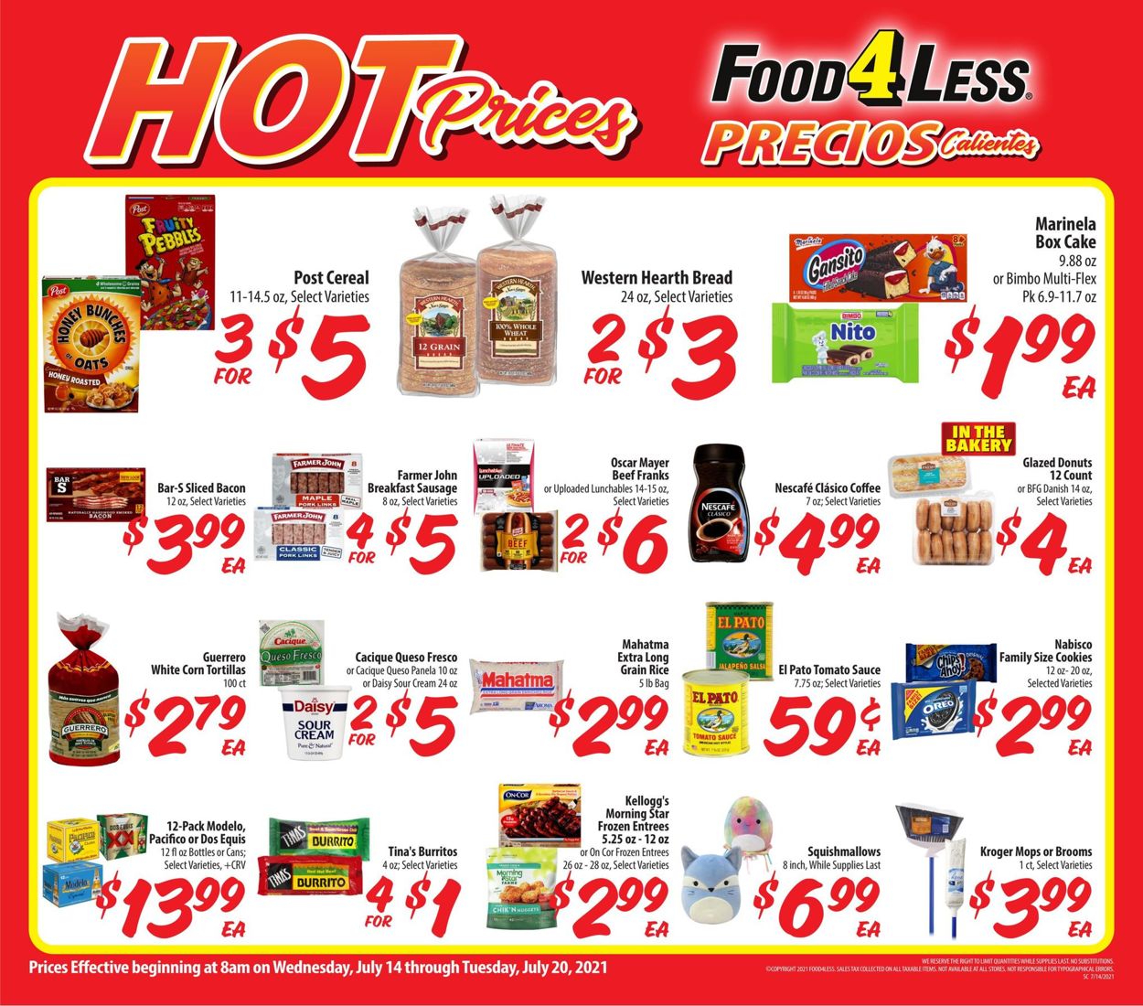 Catalogue Food 4 Less from 07/14/2021