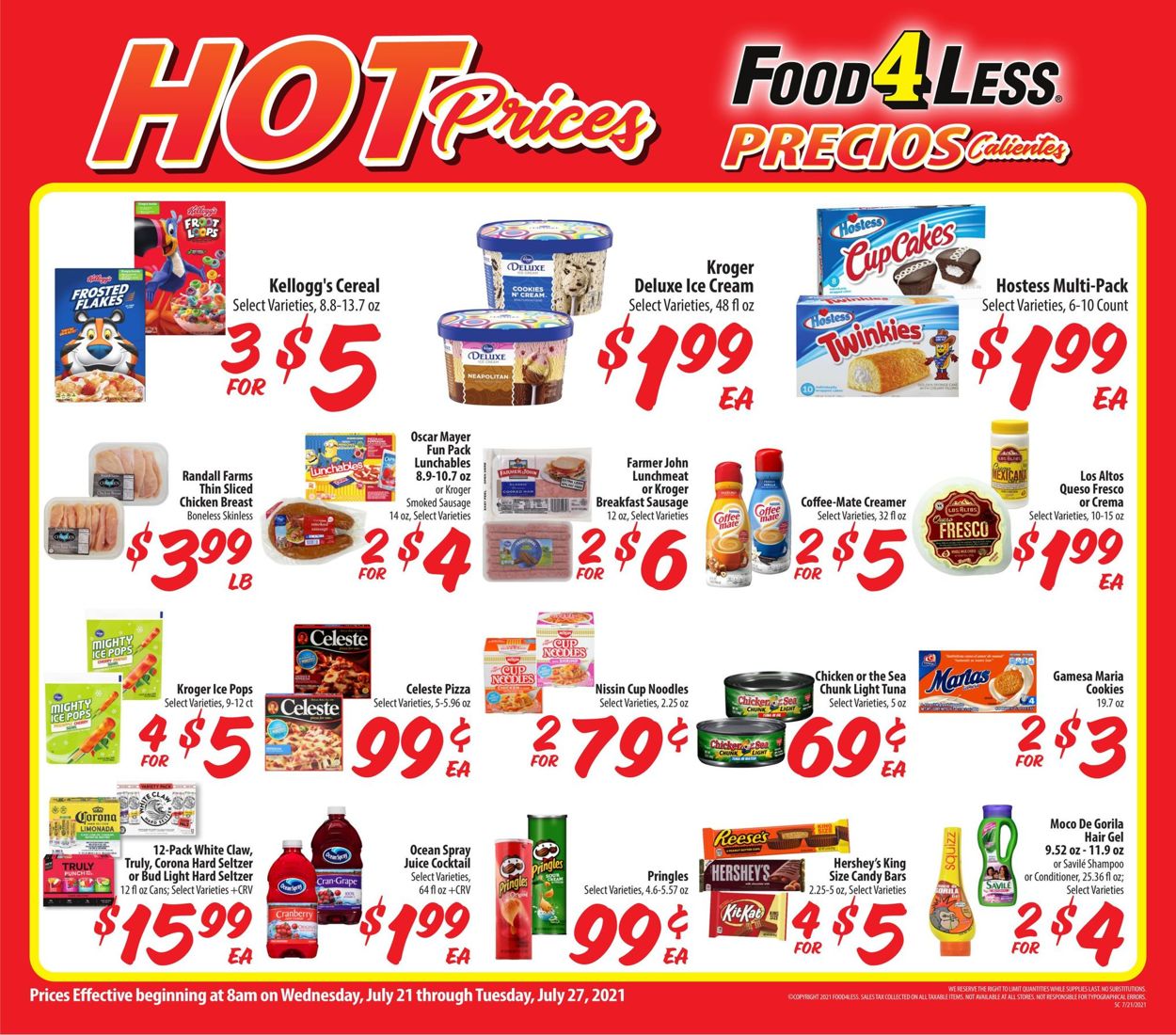 Catalogue Food 4 Less from 07/21/2021