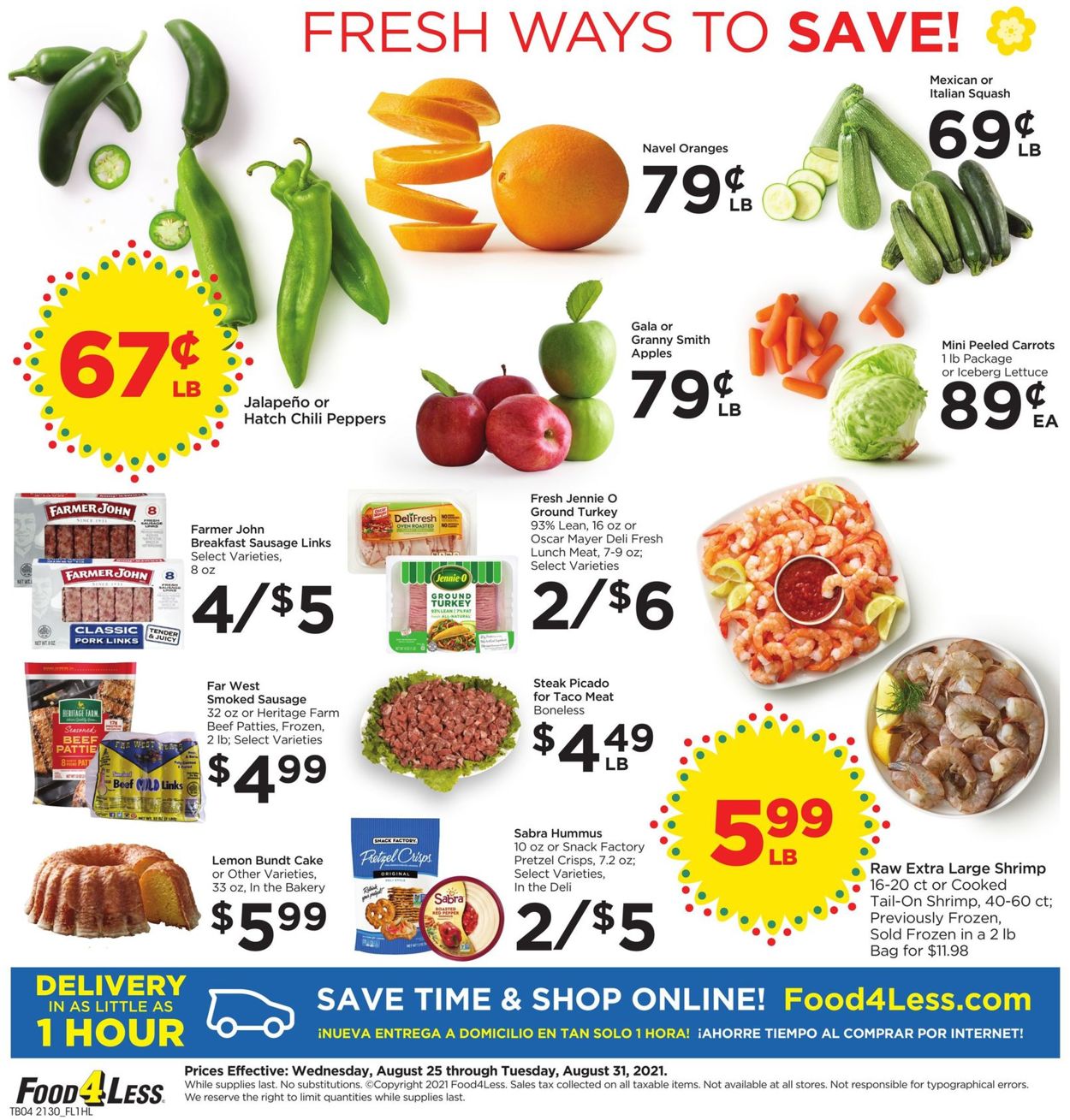 Catalogue Food 4 Less from 08/25/2021