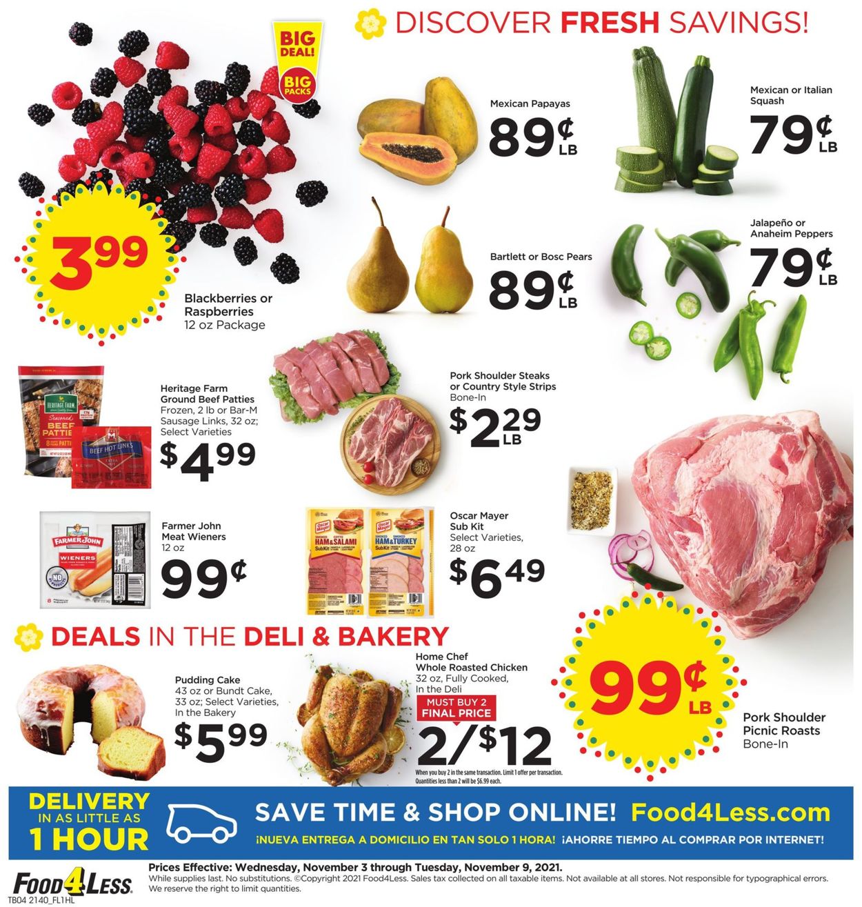 Catalogue Food 4 Less from 11/03/2021